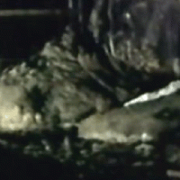 Detail vybuchlého vnitřku černobylského reaktoru