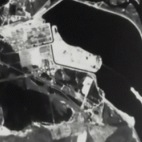 Letecký pohled na Černobyl a okolí